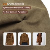 Cuir écologique avec qualité du cuir véritable, tissu en cuir synthétique PU à texture suédée pour vêtements, vestes, manteaux sur mesure