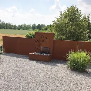 Nova arte design jardim decoração home corten água fonte, solar água fonte fontaine corten