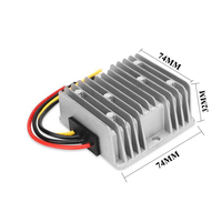Convertisseur DC-DC élévateur de tension 12V vers 15V 20A 300W, dernière conception 2026, haute efficacité, stable, étanche IP68, boîtier en aluminium argenté