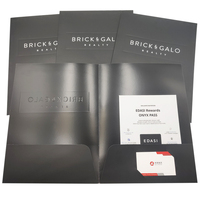 Chemise de Présentation Personnalisable Anti-Rayures avec Pelliculage, Gaufrage, Débossage et Fente pour Carte de Visite en Papier