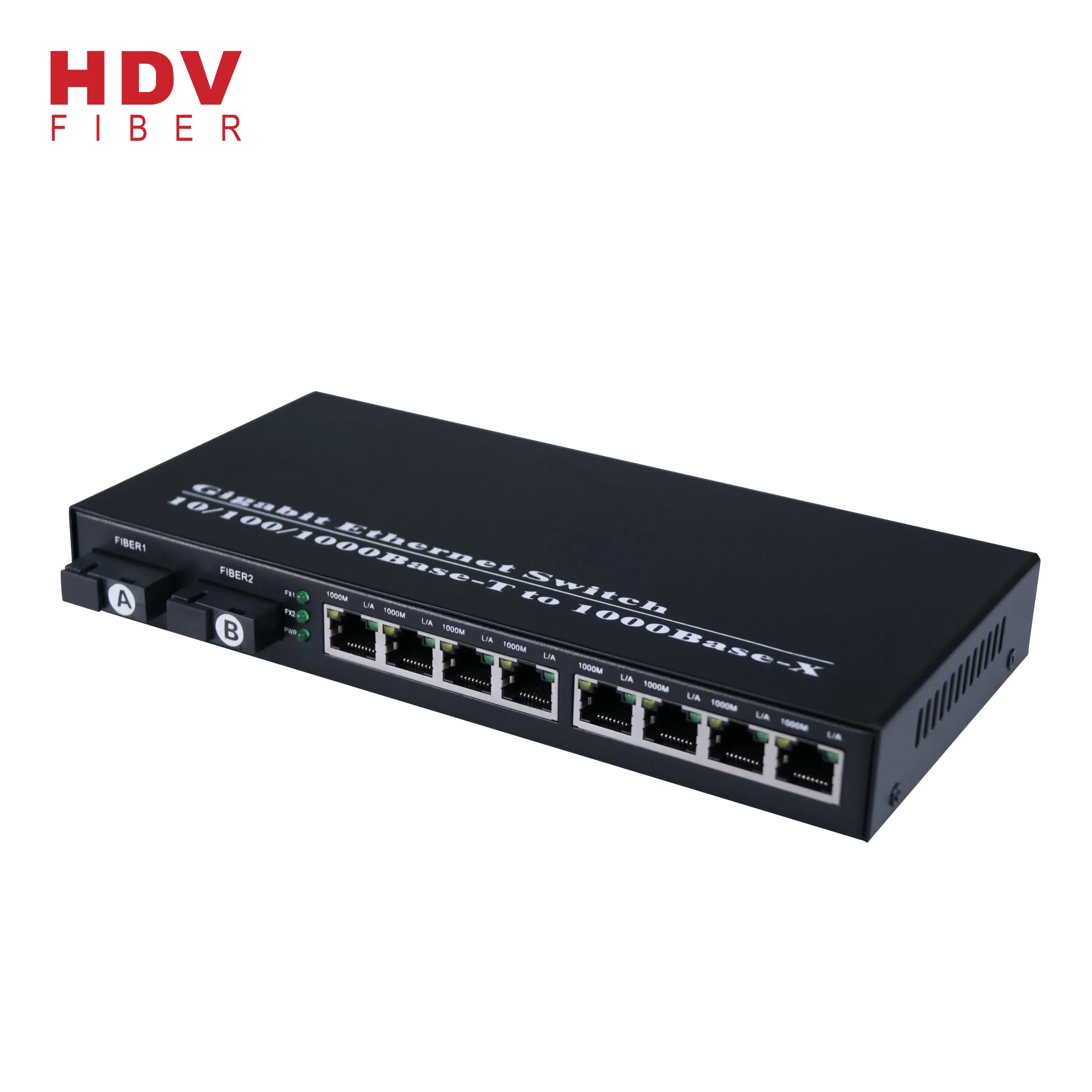 Factory Supply 2*1000M Optical Fiber Port Network Switch Ethernet Gigabit Switch