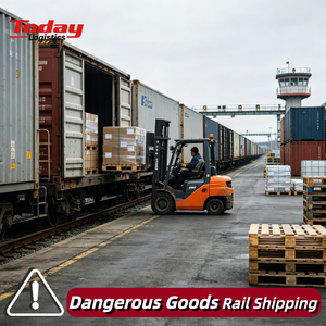 Meilleur prix pour le transport ferroviaire + express de marchandises dangereuses de classe 3/8/9, emballage renforcé, étiquetage, Royaume-Uni, Allemagne, France, service DDP porte à porte - Product Image 1
