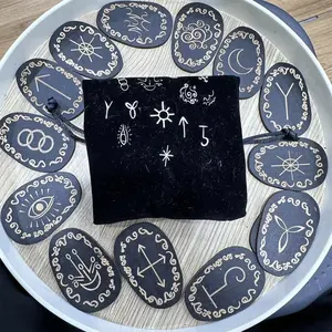Heks Ruini Rune Set Kristal Ambacht Helende Alchemie Houtsnede Meditatie Altaar