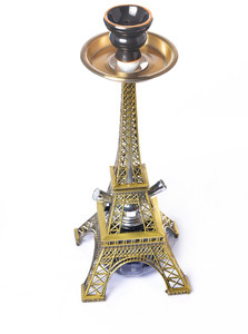 Ensemble Narguilé Portable en Verre et Acier Style Tour de Fer, Chicha Shisha, Vente en Gros - Product Image 4