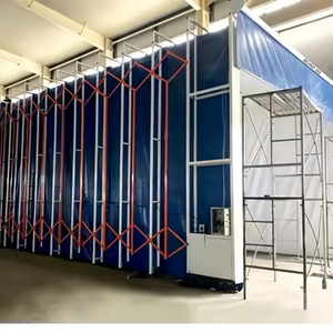 <span class=keywords><strong>Cabine</strong></span> <span class=keywords><strong>de</strong></span> <span class=keywords><strong>peinture</strong></span> télescopique pour préparation et suivi <span class=keywords><strong>de</strong></span> la <span class=keywords><strong>peinture</strong></span>, puissance 14 kW, tension 380 V, avec pré-filtre et pulvérisation au plafond - Product Image 1