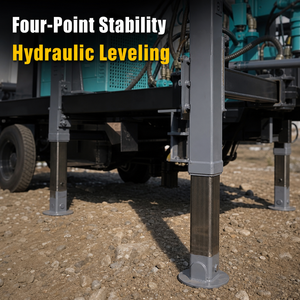 APCOM 200m 500m Foreuse de puits montée sur camion, machine de forage rotative hydraulique pour puits d'eau, pour le forage de roches et de sols - Product Image 5