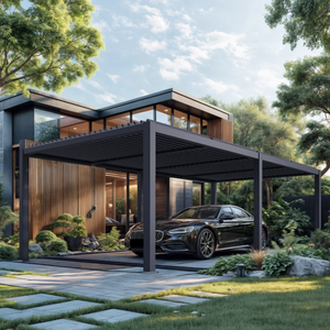 Pérgola de Aluminio de Primera Calidad con Techo Abatible Contemporáneo, Gazebo para Patio, Impermeable, Ecológico, Resistente al Viento, para Exteriores - Product Image 1