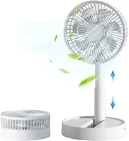 Ventilateur de table pliable USB Mini ventilateur à piles à 4 vitesses et synchronisation pour intérieur/extérieur portable pour la maison ou l'hôtel