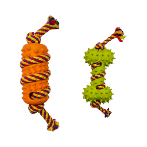 ハードと咬傷に強いチュー犬のおもちゃインタラクティブゴムロープペットおもちゃ - Product Image 1