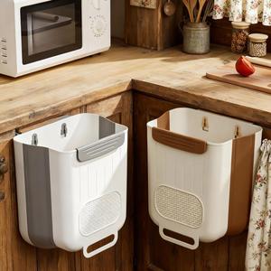 <b>Wall</b> <b>Mounted</b> Kitchen Trash Can Foldable Large Capacity Cabinet Door <b>Storage</b> <b>Bin</b> Indoor Use - Product Image 1