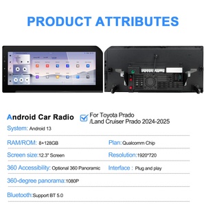 Navihua 12.3'' Android Auto <b>Stereo</b> Multimedia GPS for Toyota Prado/land Cruiser LC250 2024-2025 - Product Image 5