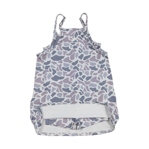 Venta al por mayor Yoga Camo gris lindo sin mangas moda consejos niñas monos día traje niño bebé Boutique ropa poliéster/algodón - Product Image 4