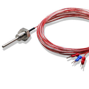Sonde de capteur de température RTD <span class=keywords><strong>Pt100</strong></span> classe industrielle <span class=keywords><strong>3</strong></span> <span class=keywords><strong>fils</strong></span> avec gaine <span class=keywords><strong>en</strong></span> acier inoxydable et connecteur pour système HVAC - Product Image 4