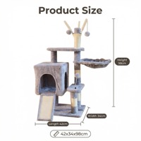 Fournitures d'usine en gros : Arbre à chat en sisal et bois, design minimaliste et écologique, pour chats de grande taille, avec panier en peluche à empreinte réduite