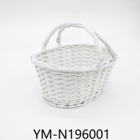 L'usine chinoise personnalise le panier de fleurs fait à la main de haute qualité, panier de fleurs de saule blanc