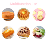 Ensemble de 6 moules à gâteaux en Silicone rose, sans BPA, outils de cuisson, moule à gâteaux, poêle, ustensiles de cuisson