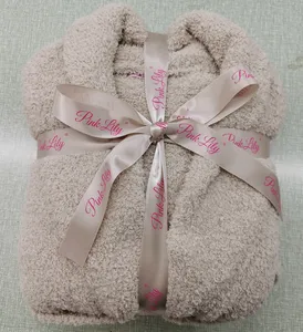 Super Soft Luxury 0 Defect Micro Feather Yarn Knit Baby Kids Women's Men's Throw Blanket Home Wear Bath Robe
