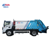 Camion à ordures compacteur diesel à boîte de vitesses manuelle 4x2 de marque renommée avec une masse totale autorisée de 11900 kg pour la collecte des déchets