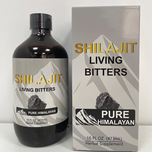 Shilajit Puro del Himalaya Living Bitters 16FL OZ, Suplemento Herbal Líquido con Ácido Fúlvico, Apoyo Energético, Shilajit Bitters al por Mayor - Product Image 1
