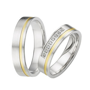 Anillo de joyería de lujo <span class=keywords><strong>bamoer</strong></span>, anillo de compromiso de acero quirúrgico, regalo para boda - Product Image 6