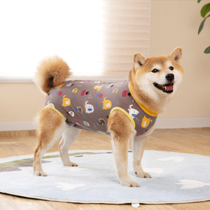 Traje de recuperación genérico <span class=keywords><strong>para</strong></span> <span class=keywords><strong>perros</strong></span> de uso diario, con cuello elástico, anti-lamido, estampado de pomelo, ropa ligera <span class=keywords><strong>para</strong></span> mascotas - Product Image 4