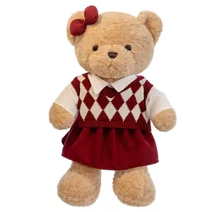 Роман мягкий медведь плюшевая игрушка Милая Вышивка медведь Плюшевая Игрушка Животных Подарки для выпускных подарков