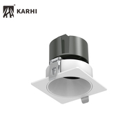 Carré 8W 12W 20W Une Tête Réflecteur Secondaire Bonne Forme de Lumière Grille de Lentille Plafond Encastré Réglable Downlight Spot Led
