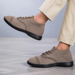 Chaussures décontractées pour hommes en gros d'usine, mocassins respirants à empeigne en maille, couleur et taille personnalisables, confortables à enfiler ou à lacets, vente en gros - Product Image 2