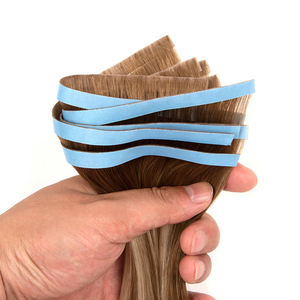 Extension di Capelli Veri Europei Remy Vergini di Alta Qualità, Doppia Trama, Nastro Invisibile, Colore Chiaro - Product Image 5