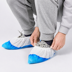 <span class=keywords><strong>Surchaussures</strong></span> médicales <span class=keywords><strong>jetables</strong></span> antidérapantes en non-tissé avec CPE, sans latex, de haute qualité, pour salle d'opération ou salle chirurgicale - Product Image 1