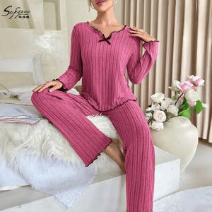 P171 Conjuntos de Pijama Acogedores para Damas para Dormir Estilo Victoria's <span class=keywords><strong>Secret</strong></span>, <span class=keywords><strong>Pijamas</strong></span> y Ropa de Dormir Suave y Personalizable para Mujer, Ropa de Dormir de Invierno - Product Image 1