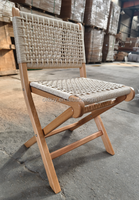 Chaise pliante en bois tressée OK-915 pour événements extérieurs, jardins, formations scolaires, sièges en gros