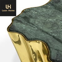 Table centrale dorée Eden au design unique de luxe Tables basses à tronc d'arbre en acier inoxydable doré au design nordique pour villa