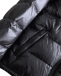 Chaqueta Acolchada con Capucha para Hombre, Tejido de Lana, Cierre de Cremallera, Impermeable, Ecológica, Transpirable, Antiarrugas, Acolchada y Gruesa - Product Image 5