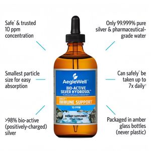 Grosir Label pribadi AegleWell Bio aktif perak hidrokortiol tetesan cairan perak untuk dukungan kekebalan tubuh cairan perak Drop - Product Image 3