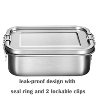 Boîte Repas Anti-Fuite en Acier Inoxydable Éco Boîte Bento Tiffin Durable Récipient de Conservation Alimentaire en Métal