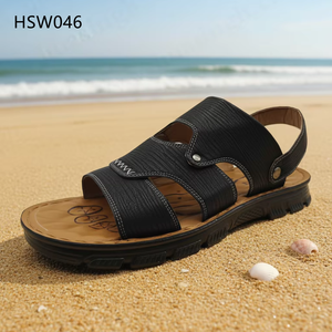 LXG, Sandales d'été classiques pour hommes à bout ouvert, pour la plage et la salle de bain, sans accumulation d'eau, grandes tailles, HSW044 - Product Image 2