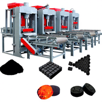 Nouvelle machine à briquettes de charbon indonésien, moteur AC, pression hydraulique, fonctionnement continu pour la ligne de production de charbon à chicha