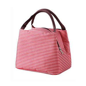 Sac isotherme Oxford à rayures, imperméable, isolé, avec fermeture éclair en aluminium, sac à déjeuner et à boissons portable pour étudiants, 24L, pour l'extérieur - Product Image 6