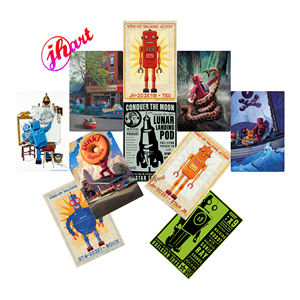 リビング 寝室 ウォールデコ ブリキ看板 8x12インチ カスタム コミック メタルポスター ヴィンテージ ウォールアートプリント 惑星ロボット メタルサイン - Product Image 1