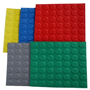 Beste Kwaliteit 3Mm Rood/Zwart Anti Slip Ronde Butten Rubeer Rolls Coin Vloer Rubber Mat