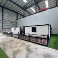 Maison conteneur résidentielle extensible de 40 pieds, plan de 3 chambres, salle de bain complète, cuisine, norme australienne, préfabriquée modulaire personnalisée