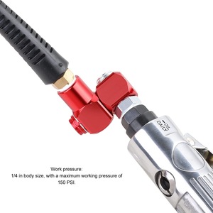 Dingyi Aluminum Anodized Red Pneumatic Rotary Joint 14NPT Universal Fitting For Air Tools - Product Image 1