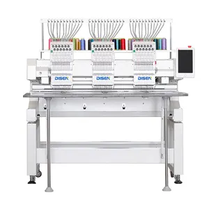 Automatic Flat Emb Computerized Automatic Multiple 3 Head Embroidery Machine For African Lace Cap 3d Puff Costing Less Than 1000