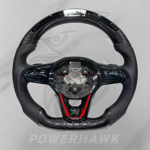 Volant en cuir LED sur mesure en carbone forgé pour VW Golf 6 7 7.5 8 MK6 MK7 MK8 Polo Passat Tiguan Jetta Scirocco Arteon - Product Image 1