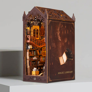 Kit de Bricolaje para Rincón de Lectura con Diseño de Biblioteca Mágica, con Luz LED, Diorama de Madera para Adultos - Product Image 2