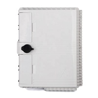 16 Core FTTH Fiber Distribution Box ABS Material 3 in 16 Out SC Adapter Wall Mount Optical Splitter Box for Outdoor Network