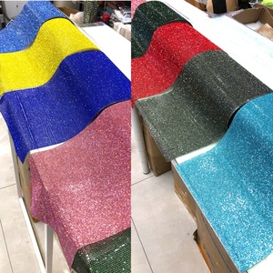 접착 라인 석 시트 및 핫픽스 라인 석 다이아몬드 시트 장식에 S173 24cm * 10 야드 길이 블링 블링 아이언 - Product Image 6