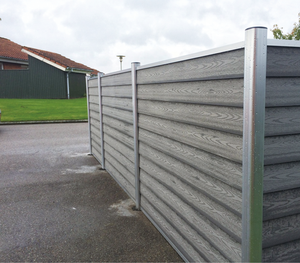 Valla de Madera Plástica Compuesta para Jardín, Económica, con <span class=keywords><strong>Postes</strong></span> de Aluminio Anodizado, Puerta, Enrejado <span class=keywords><strong>y</strong></span> Portones, Paneles de Valla de WPC para Exteriores - Product Image 6