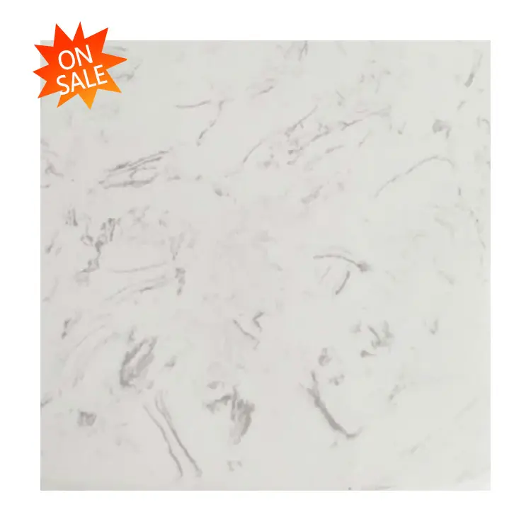 Calacatta piring batu quartz putih, atasan penghitung kayuhan seni Vein Calacatta, Meja kamar mandi Quartz lempengan besar putih